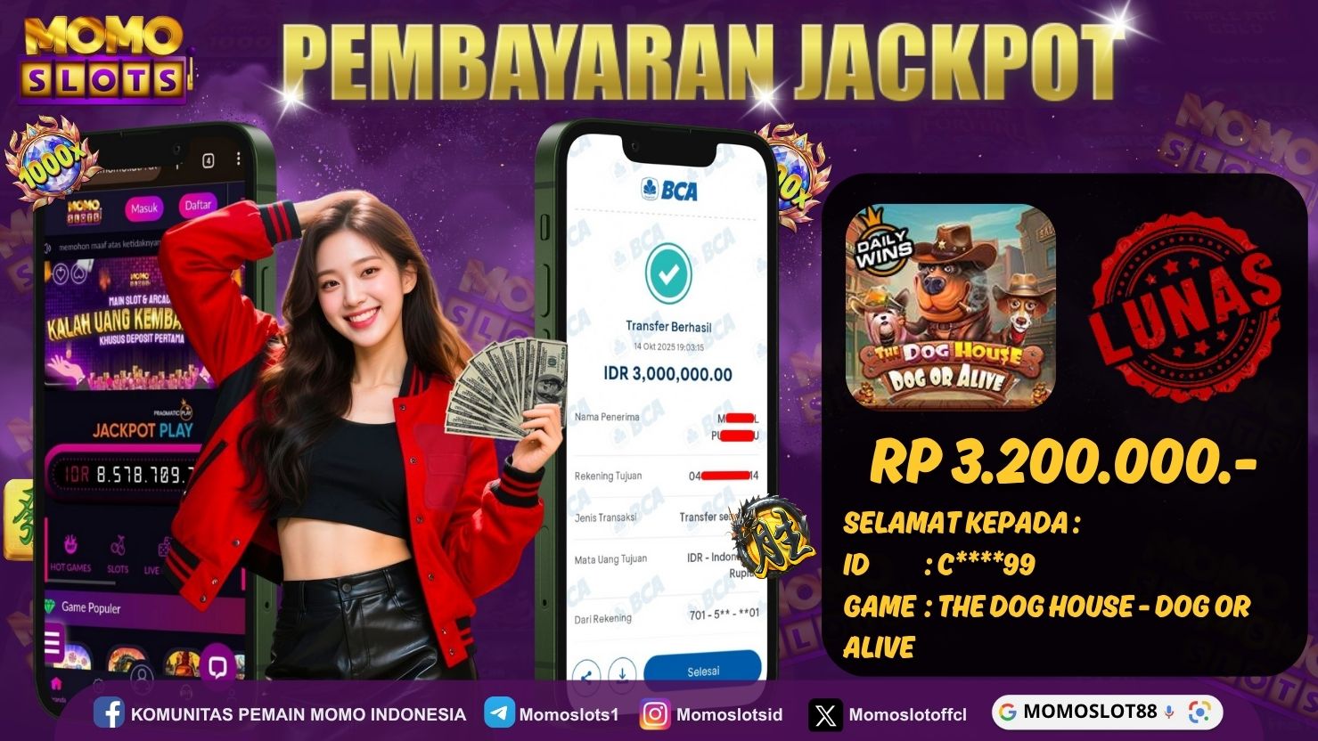 MOMOSLOTS JACKPOT SLOT THE DOG HOUSE - DOG OR ALIVE